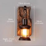 Vintage retro wandlamp nostalgische wandlampen metaal glas spuitverf industriële wind creatieve E27 rustieke houten wandverlichting restaurant wandlamp gang keuken slaapkamer woon