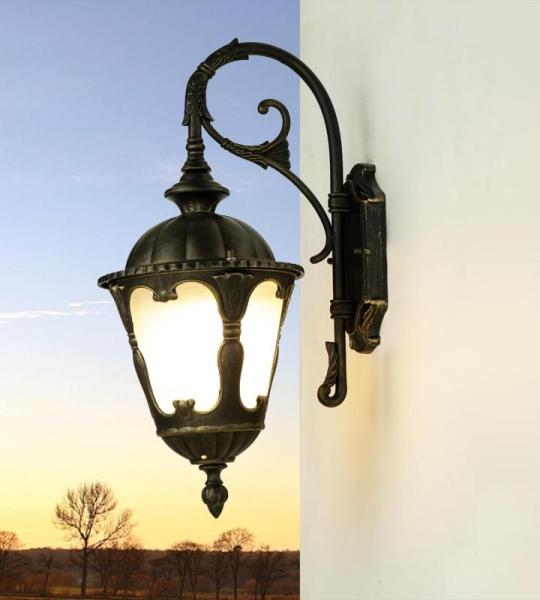 Buitenlamp muur aluminium glas antiek IP44 binnenplaats voordeur 21 cm breed E27 max. 60W verblindingsarm rustieke wandlamp Outdoor TYBR