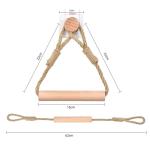 2er Set Toilettenpapierhalter ohne Bohren, Vintage Handtuchhalter aus Seil und Holz, Selbstklebende WC Papier Halterung, Industriestil Bad Dekoration, Boho Design, Geeignet für Ba