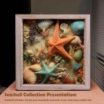 Rustikale Schattierbox aus Naturholz mit Lichtern, LED-beleuchtete Vitrine für Weinkorken und Tickets, Bierdeckel, 25,4 x 25,4 cm