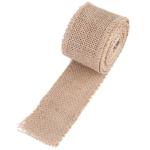 Jute Lint Stof Rustiek Jute Lint Roll Jute Rollen, Brede Jute Linten Natuurlijk voor Feest Decoratief DIY Handgemaakte Ambachten Kunst, Kerstdecoratie (50mm)