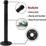 LINKPIPES Regal Halterung, 4-Pack schwimmende Regal Halterung Rustikale Wand montiert, industrielle Rohr Regal Regal Heavy Duty Support Hardware für Holz (10",Schwarz)