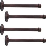 Regal Halterung, 4-Pack schwimmende Regal Halterung Rustikale Wand montiert, industrielle Rohr Regal Regal Heavy Duty Support Hardware für Holz (8",Bronze)