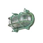 Buitenlamp messing controleglas IP64 E27 roestvrij staal, weerbestendig, zeegroen, antieke decoratieve wandlamp Ingang naar huis buiten Tuin