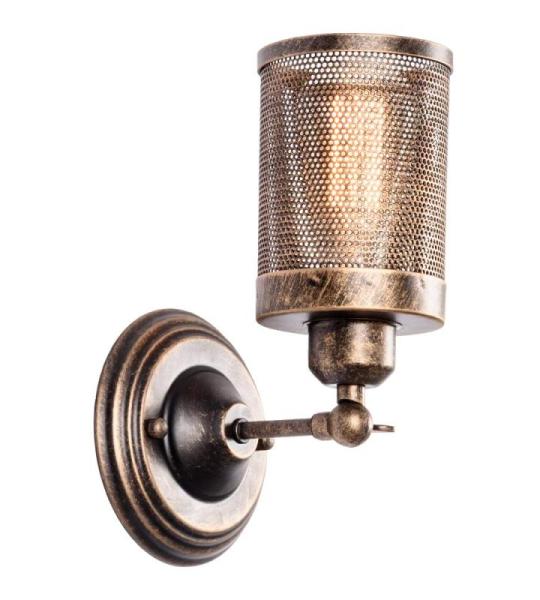 Industriële Wandlamp, Steampunk Metalen Net Lampenkap Interieur Vintage Wandlamp Verstelbare Socket Voor Garage Gate Veranda Hal (GEEN Lamp)
