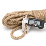 Jute touw, 8 mm dik, 10 m, tuinhenneptouw, bruin jute touw voor kattenkrabpaal, 8 mm rustieke decoratie henneptouw voor doe-het-zelf knutselen, ophangen en decoraties
