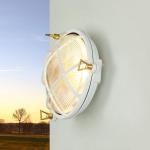 Buitenlamp Wandlamp Messing Glas Ø 21 cm E27 RVS IP64 Witte Huis Tuin Balkon Wandlamp Buiten