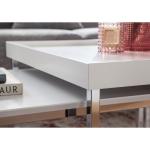 FineBuy Salontafel, set van 2, hout/metaal, rechthoekig, modern, bijzettafel, 2-delig, design woonkamertafel, houten tafel, bijzettafels