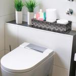 Badkamer Opbergmanden Toilettenpapier Opbergmand Met 3 Compartimenten Rustieke Decoratieve Geweven Kunststof Mand Voor Organisatie, Duurzaam Vakmanschap