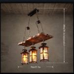 Hanglamp Vintage Hangende Verlichting Eetkamer Kroonluchter Binnen Retro Industriële Hangende Lamp Van Hout Metaal Glazen Lampenkap E27 Plafondverlichting Bar Hoogte Verstelbaar P