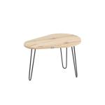 Salontafel organisch, eiken landhuisdecor/zwart mat