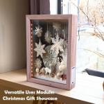 Rustikale Schattierbox aus Naturholz mit Lichtern, LED-beleuchtete Vitrine für Weinkorken, Tickets und kreative Ausstellungen, künstlerische Präsentationen, 20,3 x 27,9 cm