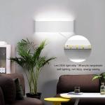 2-delige 16W LED Wandlamp Binnen Wit Wandlamp LED Binnen Modern Up Down Licht Muurverlichting Koudwit Trap Verlichting IP44 Ganglampen voor Woonkamer Slaapkamer Gang van Aluminium