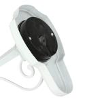 Brest Buitenwandlamp, aluminium en glas, wit, IP23, voor tuin, ingang, balkon, T:24,5 cm, E27 lantaarn, rustieke wandlamp voor buiten