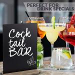6 Stück Mini-Tafel, Schilder Doppelseitige Kleine Tafel, Menü-Kreidetafel, Schilder mit Holzständern Tischplatte Tafel, für Bar und Party Event Hochzeit, Geburtstag, Dekoration