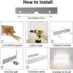 16W Wandlamp Binnen Wit LED Wandlamp Modern Up Down Licht Muurverlichting Neutraalwit Ganglamp Muur Trap Verlichting IP44 voor Woonkamer Slaapkamer Gang enzovoort