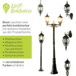 Brest Buitenlamp voor aan de muur, aluminium en glas, in antiek goud, IP23, terras, tuin, B: 15,5 cm, E27, rustieke lantaarn, buitenwandlamp, balkon