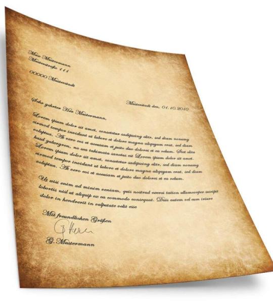 50 vellen briefpapier oud papier vintage rustiek & history - DIN A4-formaat