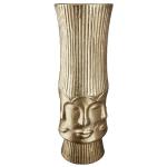 Vaas bloemenvaas van aluminium - decoratie woonkamer cadeau voor vrouwen verjaardag Moederdag - kleur: goud hoogte 35 cm