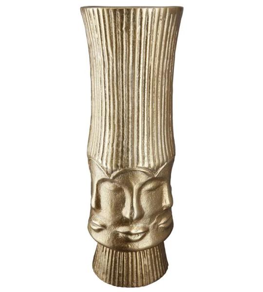 Vaas bloemenvaas van aluminium - decoratie woonkamer cadeau voor vrouwen verjaardag Moederdag - kleur: goud hoogte 35 cm