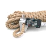 Jute touw, 12 mm dik, 10 m, tuinhenneptouw, bruin jute touw voor kattenkrabpaal, 12 mm rustiek decoratief henneptouw voor doe-het-zelf knutselen, ophangen en decoraties