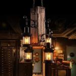 E27 Retro Industriële Hanglamp Retro Stijl Bar Hangende Lichten Hout Metaal Drop Lights Woonkamer Kroonluchter Creatieve Persoonlijkheid Vintage Hanglamp Eetkamer Verlichting 4 ko
