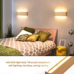 16W LED wandlamp binnen moderne wandlamp voor gang verlichting wandlamp voor wandverlichting warm wit up down licht houtkleurig rustiek vintage 32cm