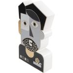 Design vaas abstract gentleman, zwart/wit/grijs, bloemenvaas, decoratievaas, pot voor bloemen, tafelvaas, 43 cm