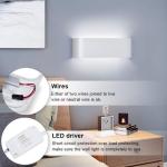 2-delige 16W LED Wandlamp Binnen Wit Wandlamp LED Binnen Modern Up Down Licht Muurverlichting Koudwit Trap Verlichting IP44 Ganglampen voor Woonkamer Slaapkamer Gang van Aluminium