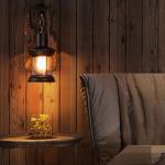 Vintage retro wandlamp nostalgische wandlampen metaal glas spuitverf industriële wind creatieve E27 rustieke houten wandverlichting restaurant wandlamp gang keuken slaapkamer woon