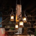Hanglamp Vintage Hangende Verlichting Eetkamer Kroonluchter Binnen Retro Industriële Hangende Lamp Van Hout Metaal Glazen Lampenkap E27 Plafondverlichting Bar Hoogte Verstelbaar P