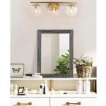 Wandspiegel met houten frame rechthoek rustieke spiegel decoratieve boerderij slaapkamer badkamer opknoping spiegel muur decor