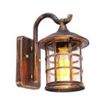 wandlamp, ijzer, rustiek, antieke look, buiten, waterdicht, vintage, wandlamp, hal, lichtbruin