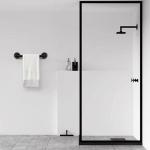 Rohrhandtuch Bar Wand montiert Industriehandtuch Rack Halter Rustikale Heavy Duty Badezimmer Hardware (12 inch, Schwarz)