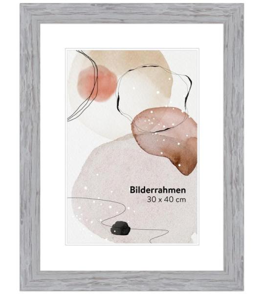 Fotolijst Strandhuis Stijl 21x30cm DIN A4 I Kleur: Grijs I Rustiek Houten Fotolijst Landelijke Stijl I Made in Germany I H750