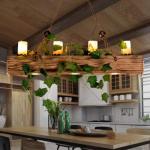 LED retro houten hanglamp Loft kroonluchter industriële hoogte verstelbare vintage marmeren hanglicht ijzer glas metalen lampenkap woonkamer bar café hangende verlichting