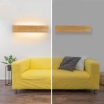 Led-wandlamp voor binnen, wandlamp: 52 cm x 2 17 W, moderne hallamp, hout, trappenhuislamp, 3000 K, warmwit, nachtlamp, wandverlichting voor woonkamer, slaapkamer, hal, trappenhuis