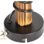 2 retro wandlampen hout binnen wandlamp 1 lichtpunt vintage lamp in industrieel design met schakelaar van metaal en hout - in roosterlook - zwart - fitting: E27 - zonder lamp