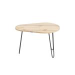 Salontafel organisch, eiken landhuisdecor/zwart mat