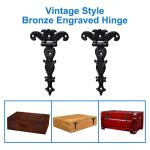 6 stuks klassieke decoratieve T-, 3,2 inch zware zinklegering T-riem antieke schuurdeur met schroeven (zwart)