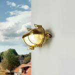 Wandlamp buiten messing glas IP64 terras ingang B: 21 cm E27 riffel scheepslamp maritiem rustieke buitenwandlamp tuin SKIATHOS