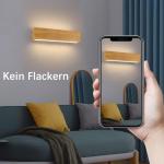 Led-wandlamp voor binnen, 32 cm, hout, moderne hallamp, omhoog en omlaag design, trappenhuislamp, indirect, 11 W, 3000 K, warmwit, wandverlichting voor woonkamer, slaapkamer, hal, 