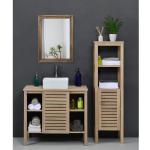 Rustieke Houten Spiegel Rechthoek Decoratieve Wandspiegel met Frame Slaapkamer Woonkamer Badkamer Opknoping Spiegel Bruin
