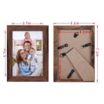 7 stuks fotolijsten set 10x15 cm voor 15x10 foto's en foto's, bruine fotolijst collage, wand- of tafelstandaard - cadeau vriend
