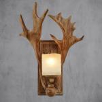 Vintage wandlamp voor binnen, E27, industriële retro wandlamp, creatief harsgeweidesign, rustieke hallamp met glazen lampenkap voor woonkamer, slaapkamer, keuken, bar, café, hal,