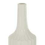 Keramische geometrische vaas, 9" x 6" x 14", wit