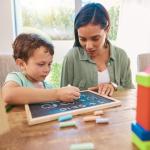 Krijtbord met houten lijst, set van 3 stuks, leisteenbord om te beschrijven van hout, krijtbord met 1 spons, mini-bord, 20 x 30 cm, klein schoolbord, voor buffet, bruiloft, bar, pa