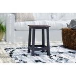 RUSTIEK HOUTEN STOEL MADERO | 48x30x30 cm (HxBxD), gerecycled hout | houten kruk | Kleur: 04 zwart-naturel