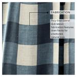 Home Fashions Farmhouse Living Grainger Buffalo-Check Verdunkelungsvorhang für Wohnzimmer und Schlafzimmer, Vorhang mit Stangentaschen, 132,1 x 241,3 cm, Indigo, 1 Vorhang