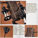 E27 Retro Industriële Hanglamp Retro Stijl Bar Hangende Lichten Hout Metaal Drop Lights Woonkamer Kroonluchter Creatieve Persoonlijkheid Vintage Hanglamp Eetkamer Verlichting 4 ko